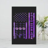 アルツハイマー認識度信仰ホープラブパープル 便箋 (スタンド正面)