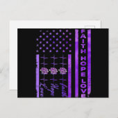 アルツハイマー認識度信仰希望ラブパープル シーズンポストカード (正面/裏面)