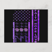 アルツハイマー認識度信仰希望ラブパープル シーズンポストカード (正面)