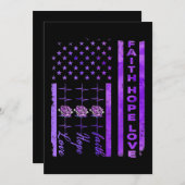 アルツハイマー認識度信仰希望ラブパープル 招待状 (正面/裏面)