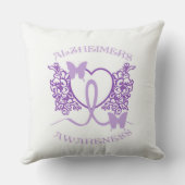 アルツハイマー認識度紫の蝶の枕 クッション (裏面)