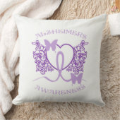 アルツハイマー認識度紫の蝶の枕 クッション (ブランケット)