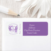 アルツハイマー認識度紫の蝶ラベル ラベル (インサイチュ)