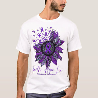 アルツハイマー認識度認識度ヒマワリ信仰ホー Tシャツ
