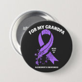 アルツハイマー認識度 – 私のおじいちゃんのために 缶バッジ (正面&裏面)