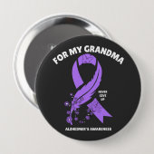 アルツハイマー認識度 – 私のおばあちゃん 缶バッジ (正面&裏面)