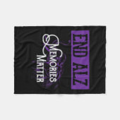 アルツハイマー – かわいいハイマー認識度グラフィック フリースブランケット (正面(横))