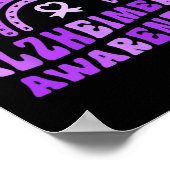 アルツハイマー's認識度かわいいパープルエレファントライ ポスター (角)