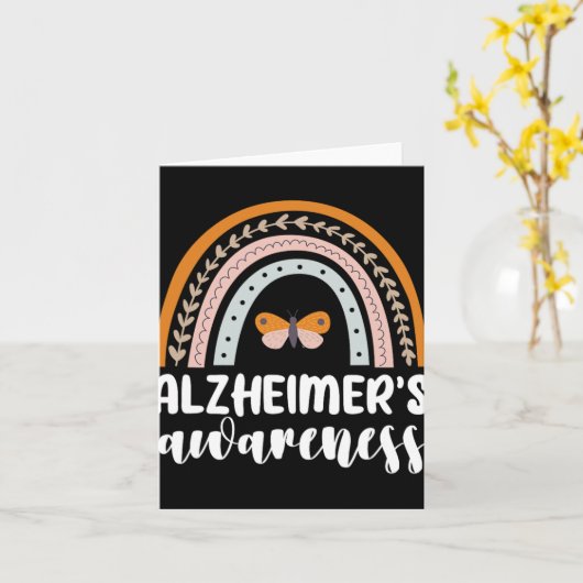 アルツハイマー's認識度認知症レインボーバターフ カード (黄色い花)