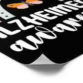 アルツハイマー's認識度認知症レインボーバターフ ポスター (角)