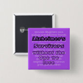 アルツパープルアルツハイマー病認識度生存者 缶バッジ (正面&裏面)