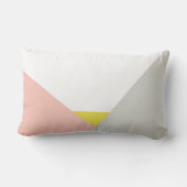 アルテアピンク&グレー抽象芸術カラーブロックピロー ランバークッション (裏面)