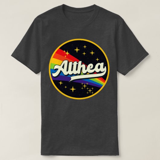 アルテアレインボーイン宇宙ヴィンテージスタイル Tシャツ (デザイン正面)