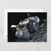 アルテアール月面着陸機の軌道上のコンセプトアート ポストカード (正面/裏面)