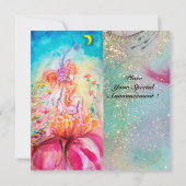 アルテア花妖精モノグラムピンクブルースパークル 招待状 (裏面)