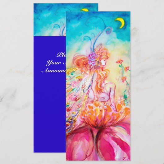 アルテア，ピンク色の黄色 案内状 (正面/裏面)