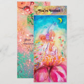 アルテア、ピンク、青、黄色、緑 招待状 (正面/裏面)