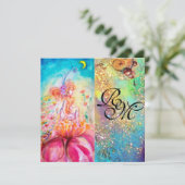 アルテア , モノグラム ピンク 青 黄 緑 輝き 招待状 (スタンド正面)