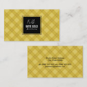 アルティスト |黄アーガイル色 名刺 (正面/裏面)