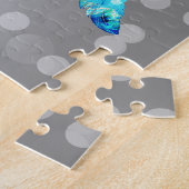 アルティックキツネドリームキャッチャーアイスブルーフローラ ジグソーパズル (側面)