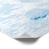 アルティックフォックスオンザホワイトアイスパックイラストレーション ポスター (角)