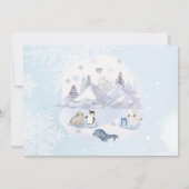 アルティックベビーその寒い外の冬の赤ちゃんシャワー 招待状 (裏面)