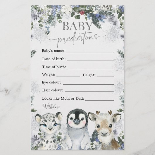 アルティック動物冬季オーネダーランドベビー予測 (正面)