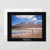 アルティプラノの風景の中の火山の黒い葉書 ポストカード (正面/裏面)