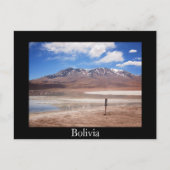 アルティプラノの風景の中の火山の黒い葉書 ポストカード (正面)