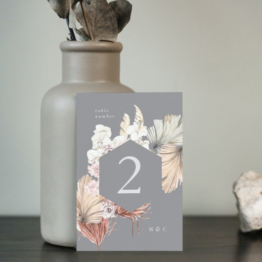 アルティメットグレーパンパスグラストロピカルジャングルフローラ テーブルナンバー