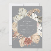 アルティメットグレーパンパスグラスフローラトロピカルジャングル 招待状 (正面)