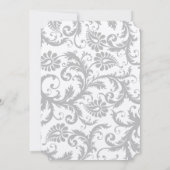 アルティメットグレー イリミネーティングイエロー ダマスク ウェディング 招待状 (裏面)