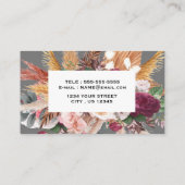 アルティメットパンパスグラスフローラトロピカルシックモダン 名刺 (裏面)