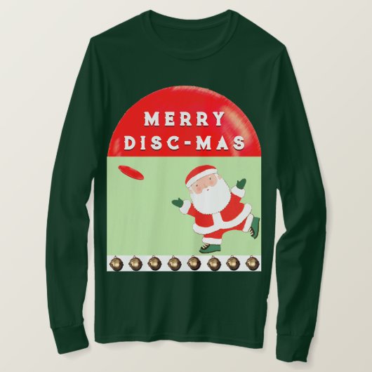 アルティメット フライングディスク クリスマス Tシャツ (デザイン正面)