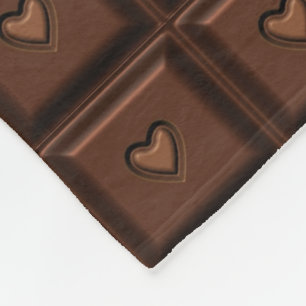 アルティメートチョコレート好きチョコレートブロック フリースブランケット