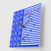 アルテコフラワーズインレトロスタイル スクエア壁時計 (傾斜)