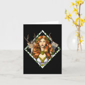 アルテミスのギリシャの女神狩り古代ギリシャMy カード (黄色い花)