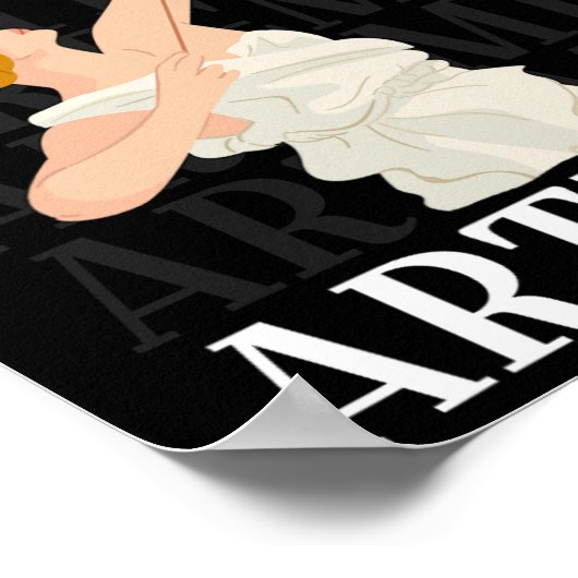 アルテミスの狩りと月のギリシャ神話の女神 ポスター (角)