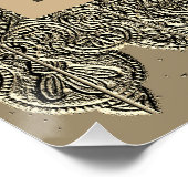 アルテミス彫刻のセピアのポスター ポスター (コーナー)