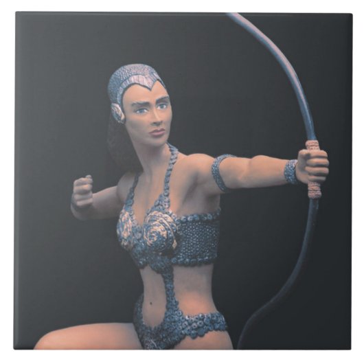 アルテミス彫刻陶磁器タイル タイル (正面)