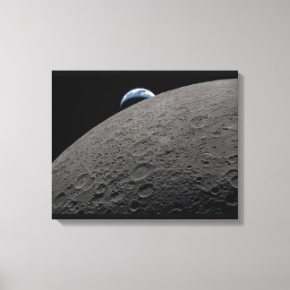 アルテミス月ミッション オリオン宇宙船の地球の沈み キャンバスプリント