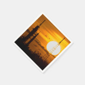 アルテミス月ロケット夜明け スタンダードカクテルナプキン (角)