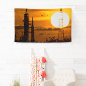 アルテミス月ロケット夜明け 横断幕 (インサイチュ)