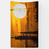 アルテミス月ロケット夜明け 横断幕 (縦)