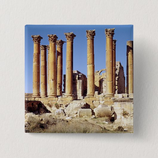 アルテミス神殿の眺め、造られたc.386広告 缶バッジ (正面)