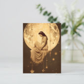 アルテミス紙ムーンガール、ヴィンテージ写真ジャズ ポストカード (スタンド正面)