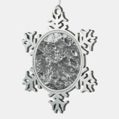 アルテミス1月ミッション月像 スノーフレークピューターオーナメント (右)