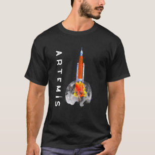 アルテミス1 SLSロケット打ち上げミッションを月に向けて Tシャツ