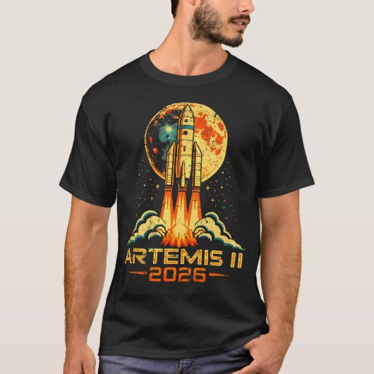 アルテミス2号 2026年 月へ帰還 Tシャツ (正面)