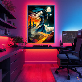 アルテミス – キュービズムのミニマリスト伝説 – 女神 ポスター